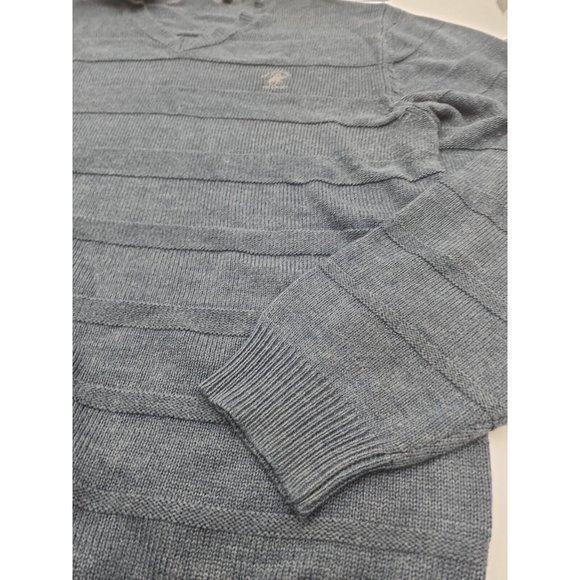 Beverly Hills Polo Club Sweater Knit 2XL XXL Blue‎ V Neck Pullover Shirt Soft - Picture 6 of 7
